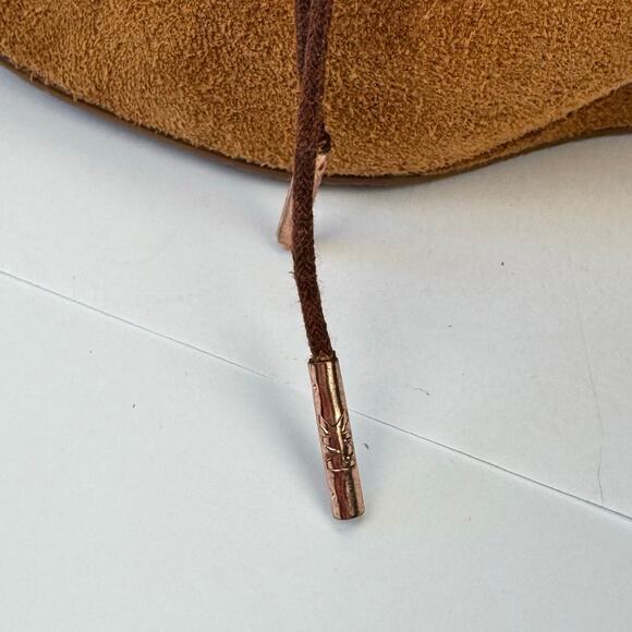 Michael Michael Kors Brown Lace Up Suede Leather Wedge Heel Booties Minimal 9M - Picture 7 of 10